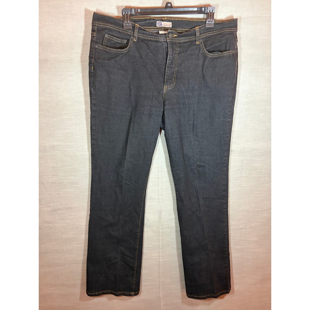 Faded Glory Stretch Bootcut Jeans Women's Size 18 Average Dark Rinse Denim